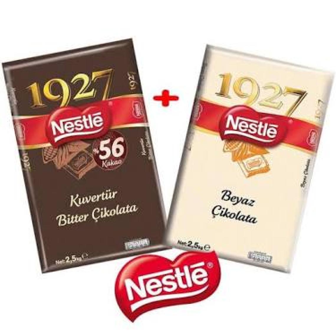 Nestle Professional Bitter Kuvertür %56 Kakao 2.5 kg + Nestle Professional Beyaz Kuvertür 2.5 kg 2'li Set.