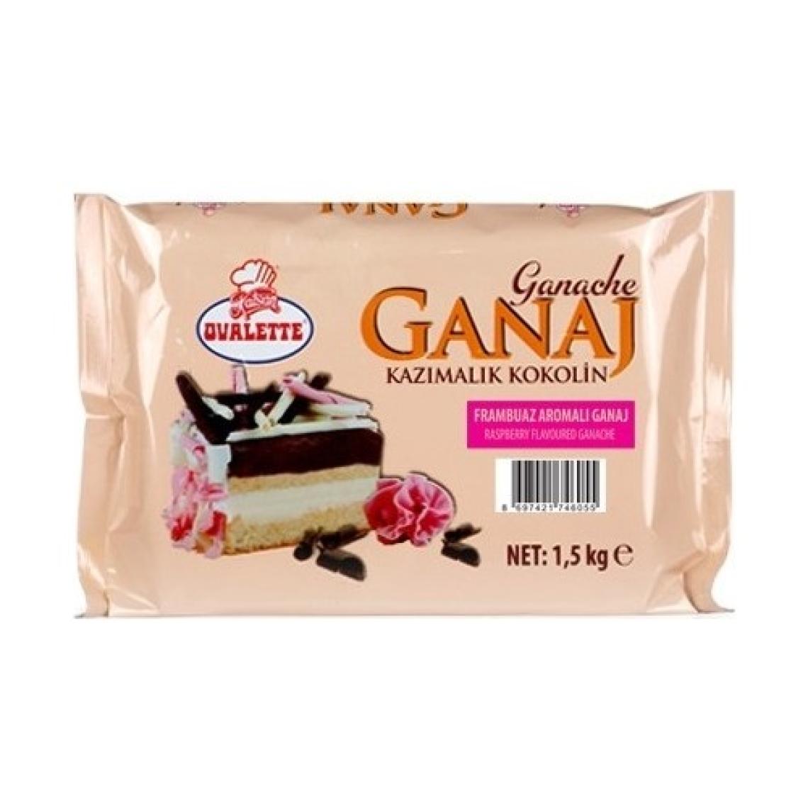 Ovalette Pembe Frambuaz Kazımalık Ganaj 1,5 kg
