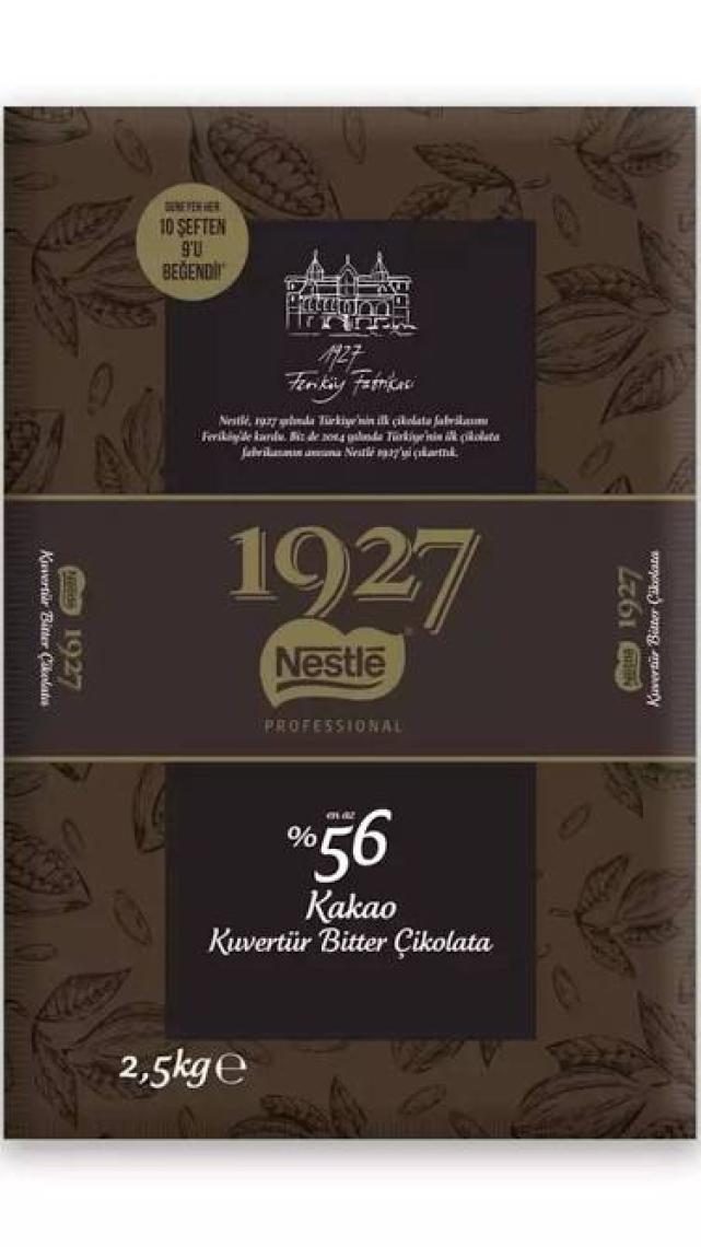 Nestle 1927 Bitter Kuvertür Çikolata 2,5 kg