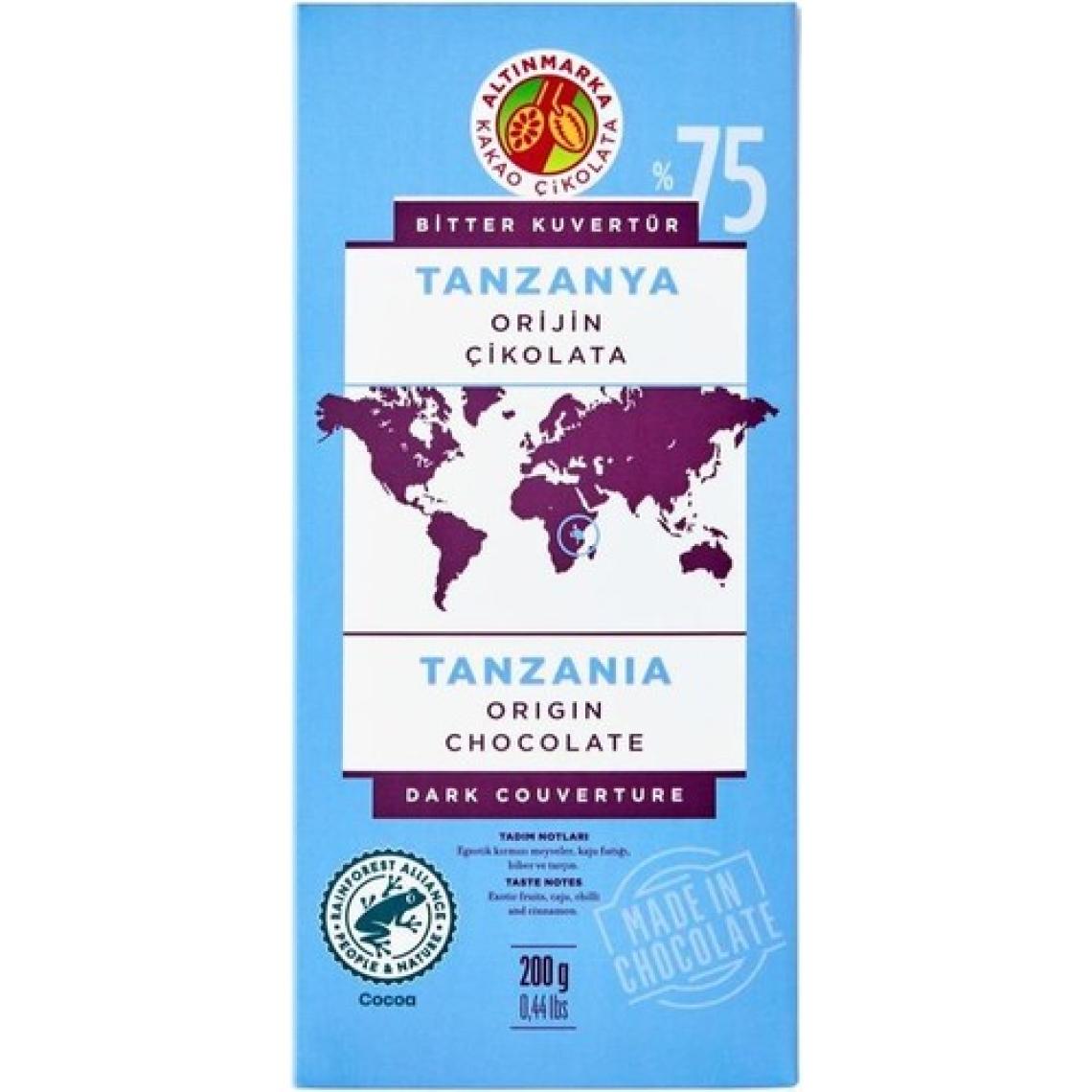 Altınmarka Tanzanya Bitter Orijin Kuvertür Çikolata 200GR