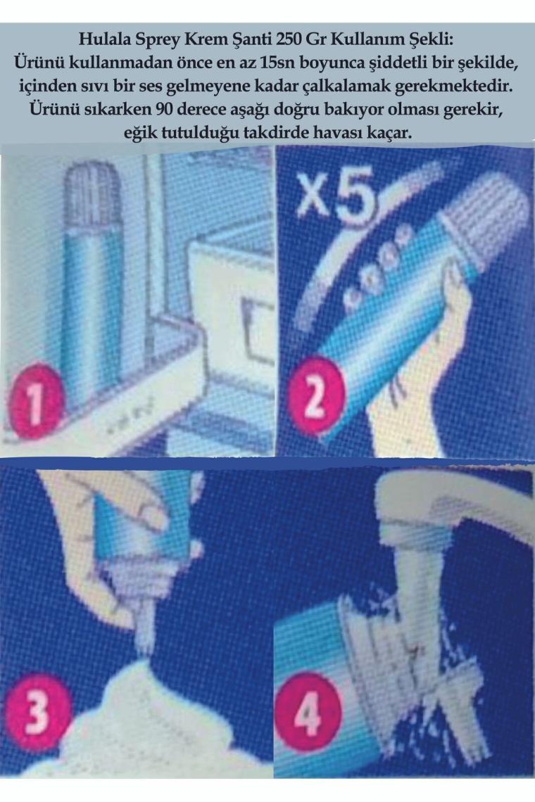 Hulala Spray Krem Şanti 250G