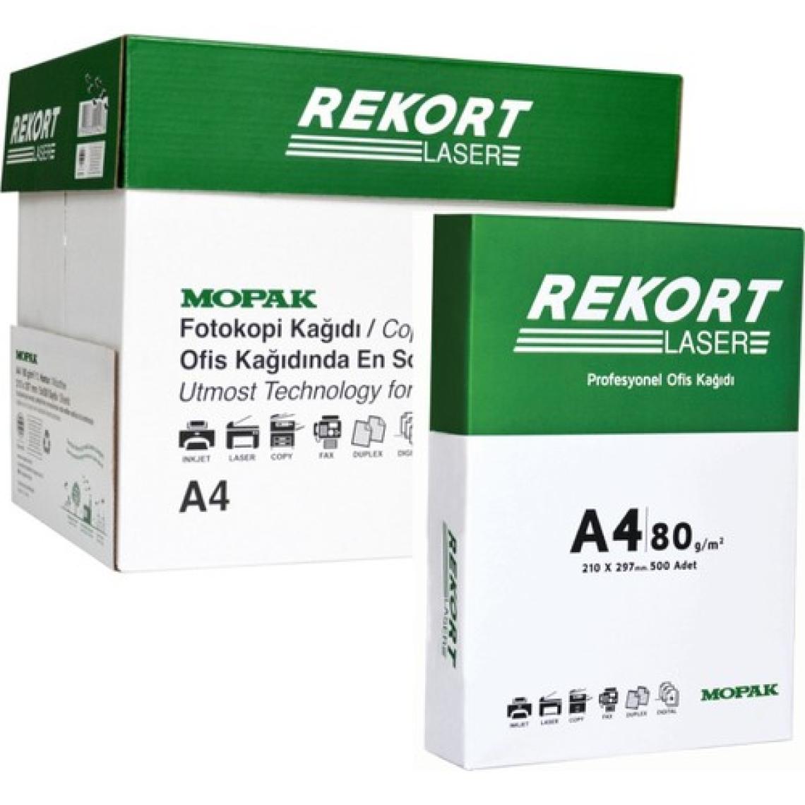 Mopak Rekort 80 gr 5 Top A4 Fotokopi Kağıdı 2500 Yaprak