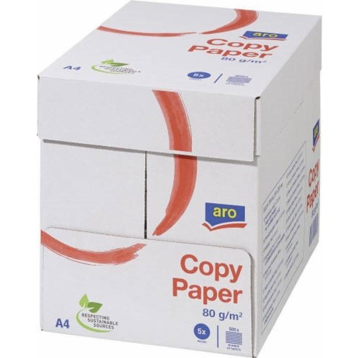 Aro A4 Fotokopi Kağıdı 80 gr 2500 Adet 5'li Paket / 1 Koli