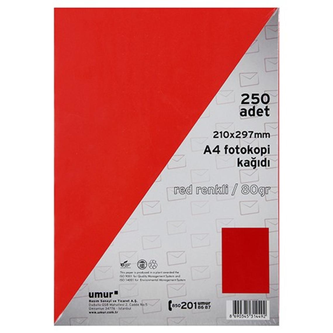Umur A4 80 gr 250 Yaprak Renkli Fotokopi Kağıdı Yeşil