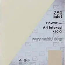 Umur A4 Renkli Fotokopi Kagidi 80 g 250'li Paket Renk - Krem