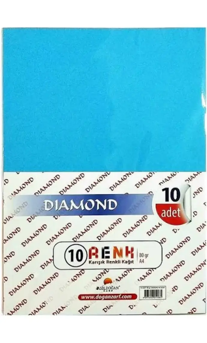 Sınar Renkli Fotokopi Kağıdı A4 10 Renk Karışık 10 Lu 80 gr M-50301