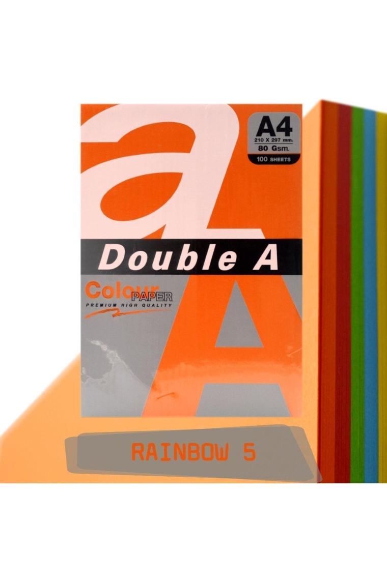 Double A Renkli Fotokopi Kağıdı 100lü Renkli 80Gr Rainbow5