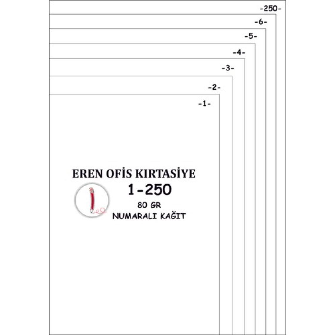 Eren A4 Numaralı Kağıt 1-250/ 80 Gr