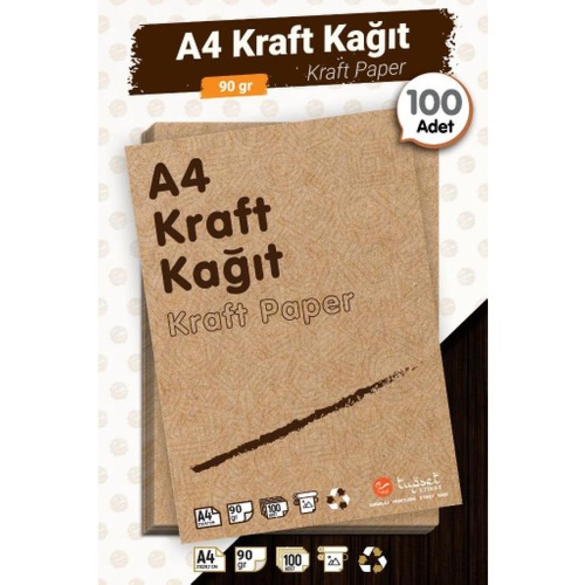 A4 Saman Kağıt  Kraft Kağıt 90 gr 100 Adet