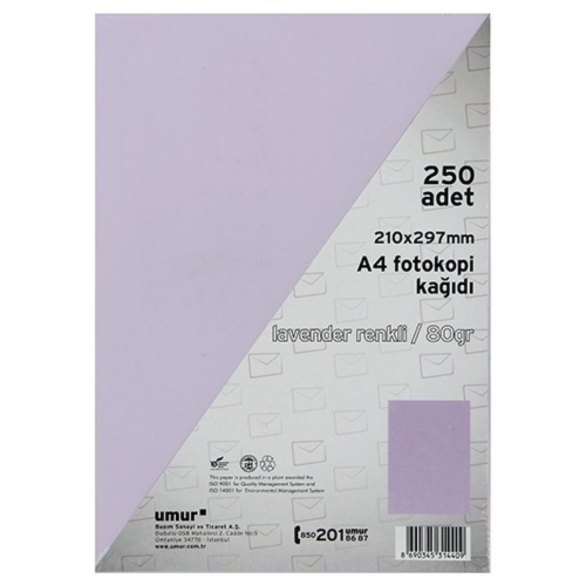 Umur Fotokopi Kağıdı A4 80Gr Renkli Lavender 185