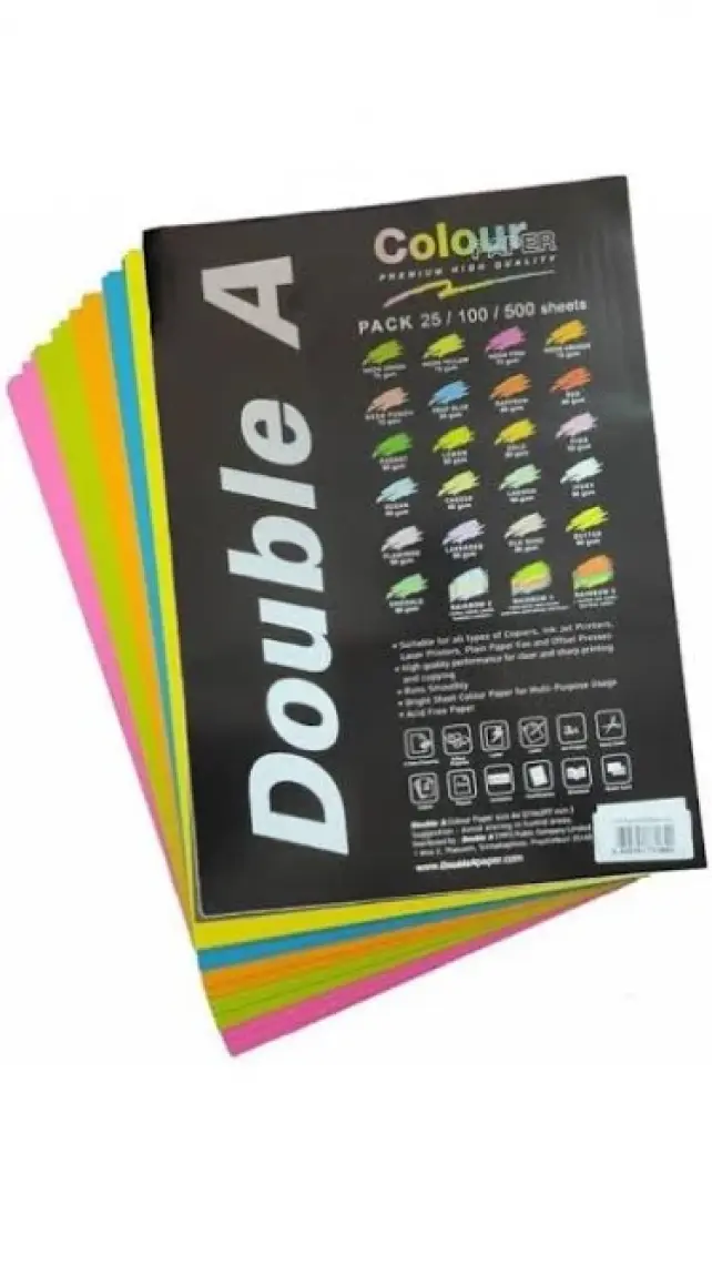 Double A Renkli Fotokopi Kağıdı 25 Li A4 75 gr Neon Yellow