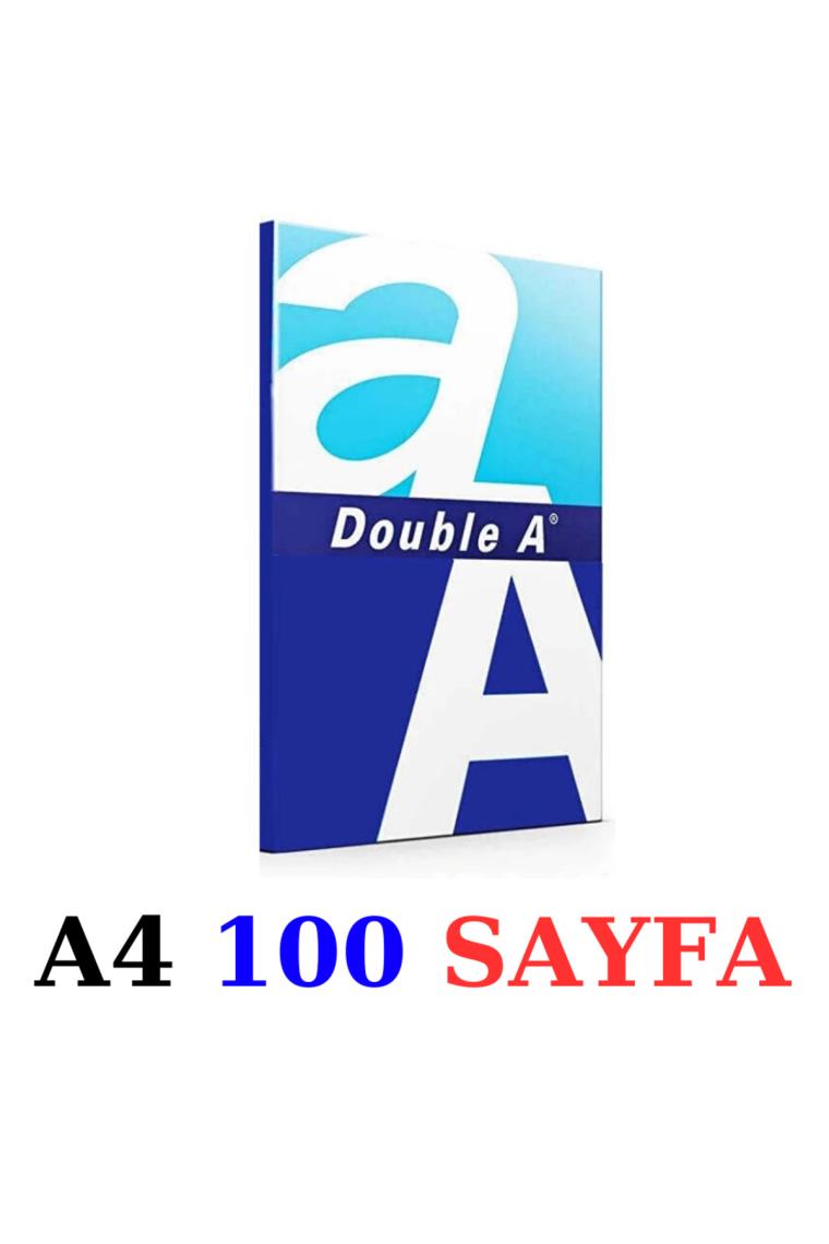 Double A A4 80 Gr/m² Beyaz Fotokopi Kağıdı 100'LÜ Paket