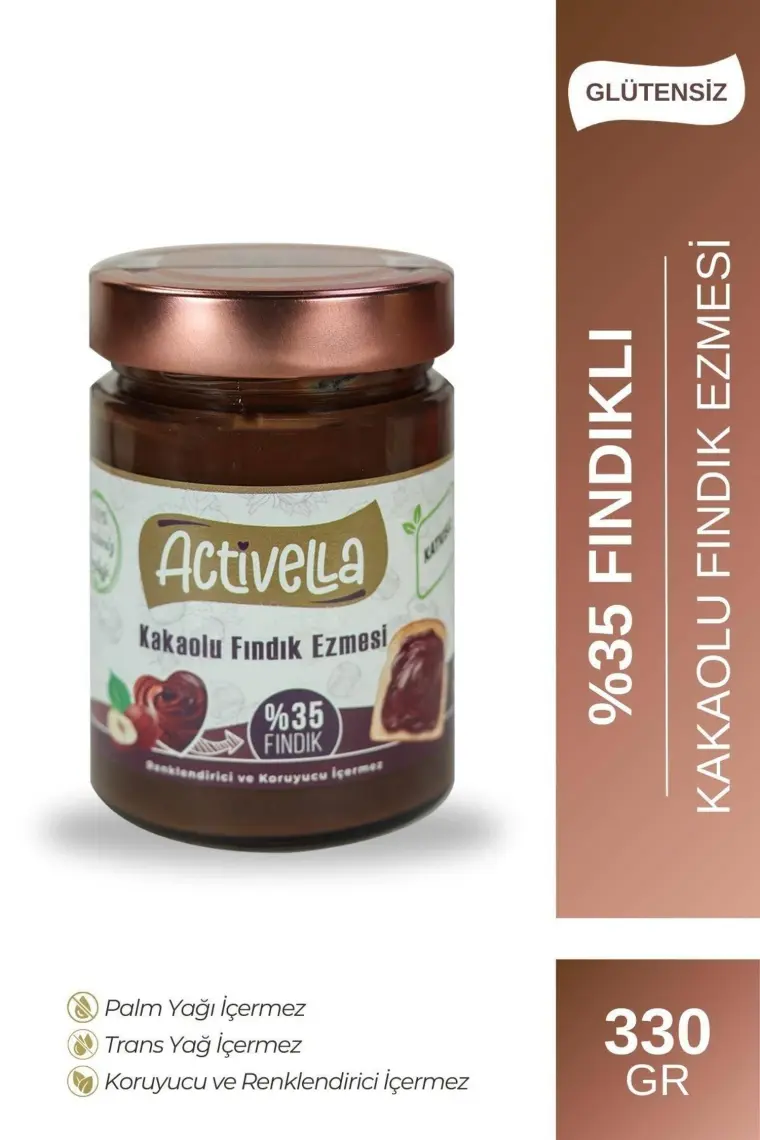 Activella Kakaolu Fındık Ezmesi 330GR %35 Fındıklı