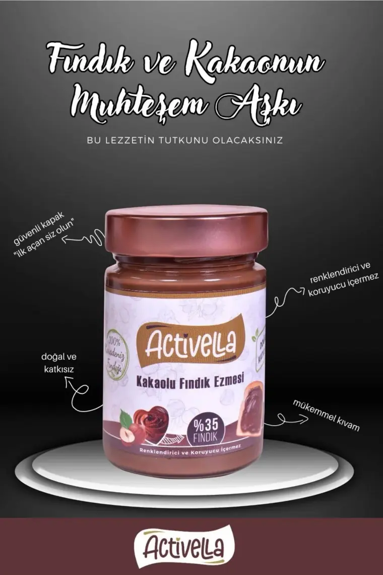 Activella Kakaolu Fındık Ezmesi 330GR %35 Fındıklı