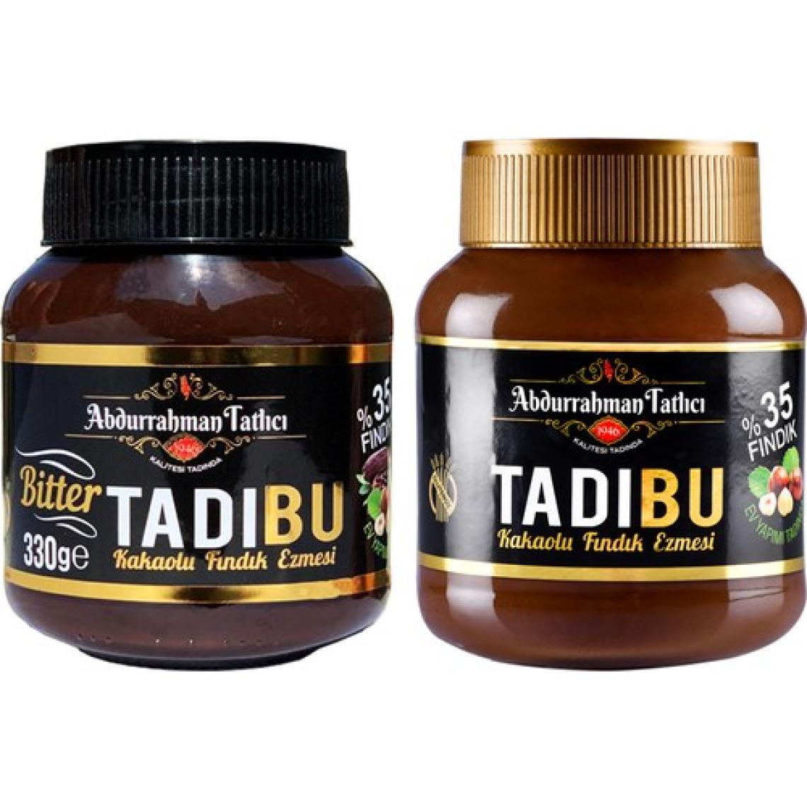 Abdurrahman Tatlıcı Tadıbu Bitter Kakaolu Fındık Ezmesi 330 Gr+ Tadıbu Kakaolu Fındık Ezmesi 330 gr