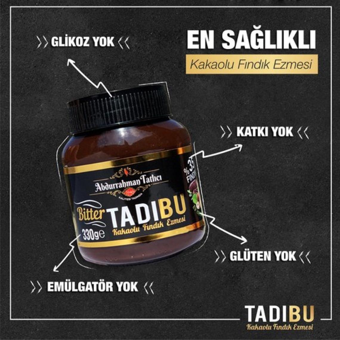 Abdurrahman Tatlıcı Tadıbu Bitter Kakaolu Fındık Ezmesi 330 Gr+ Tadıbu Kakaolu Fındık Ezmesi 330 gr