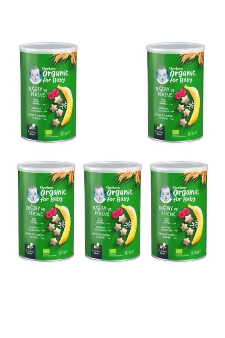 Organik Pirinçli Buğdaylı Muzlu Bebek Atıştırmalığı 35g X 5