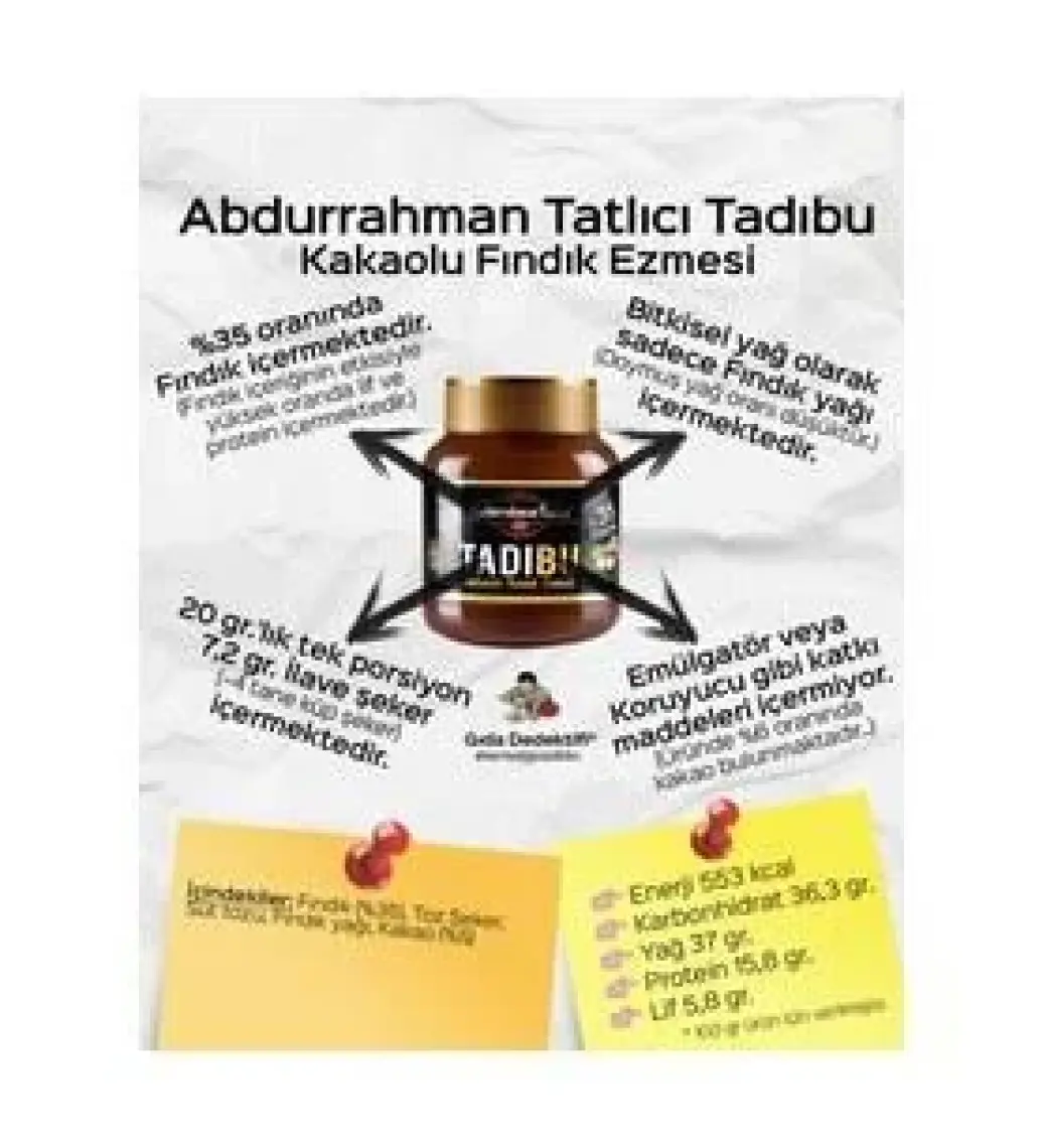 Tadıbu Kakaolu Fındık Ezmesi 850g