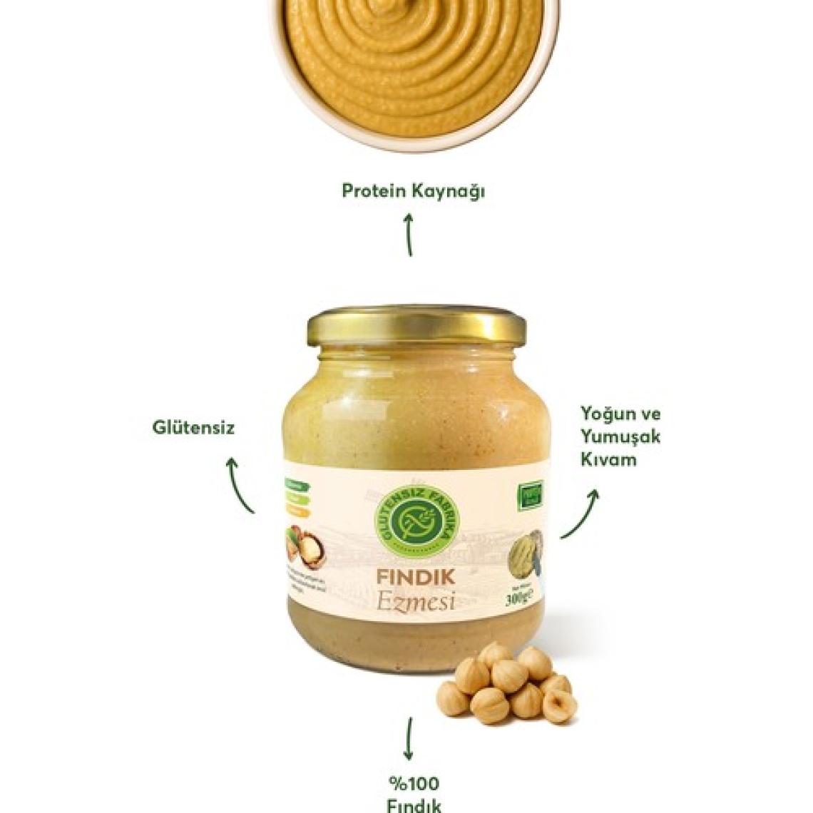 Glutensiz Fabrika Glütensiz %100 Fındık Ezmesi 300 g