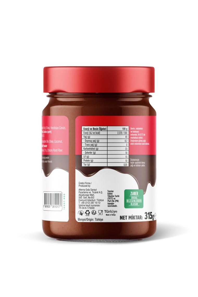 Züber Fındık Kreması Kakaolu 315G x 2 Adet