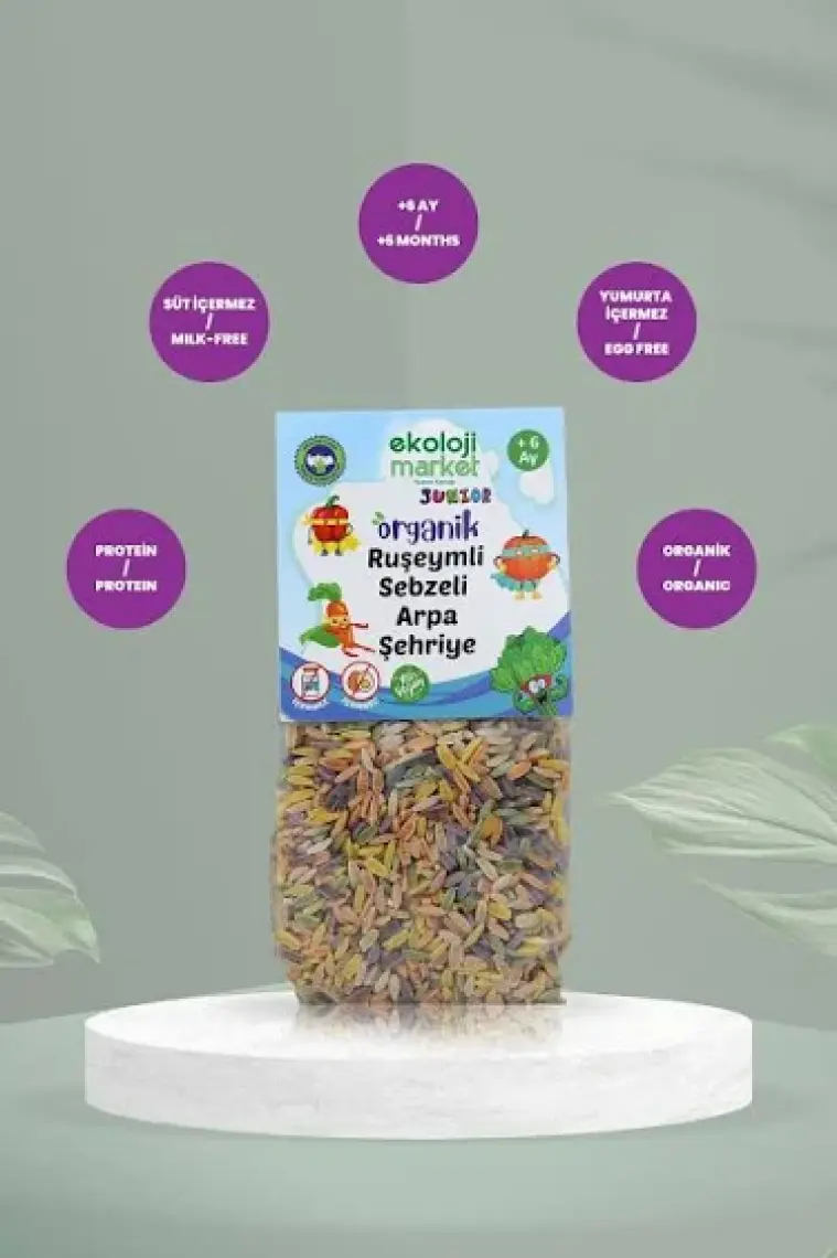 Organik Ruşeymli Sebzeli Arpa Şehriye 250 gr