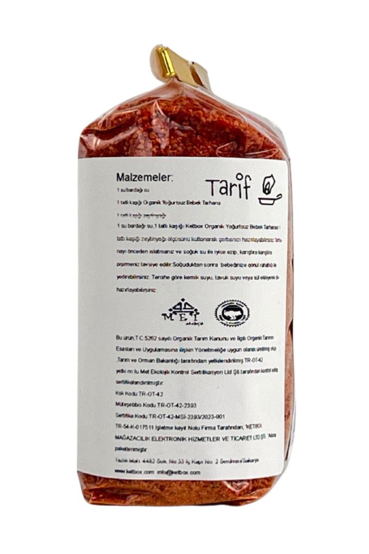 Organik Yoğurtsuz Bebek Tarhanası +6 Ay 600gr (300gr*2 Paket) Katkısız Doğal