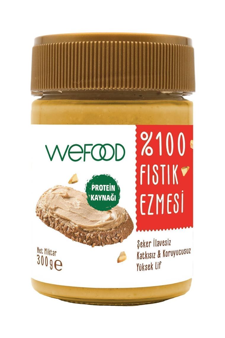 Şekersiz Sade %100 Fıstık Ezmesi 300 gr (Fıstık Parçacıklı).