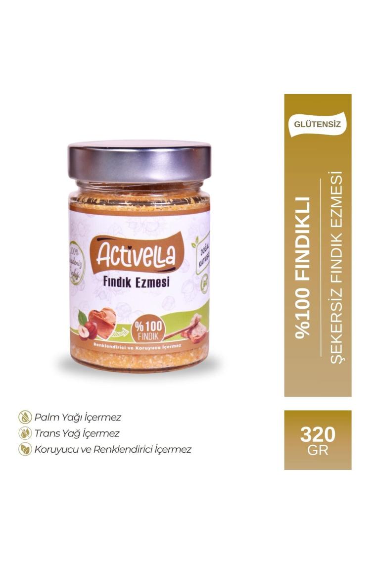 Activella Şekersiz Fındık Ezmesi 320 gr %100 Fındıklı