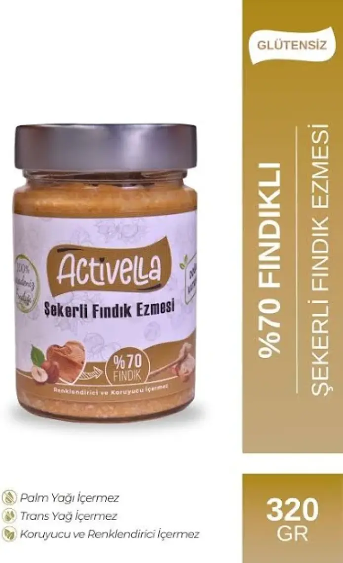 Activella Şekerli Fındık Ezmesi 320 gr %70 Fındıklı