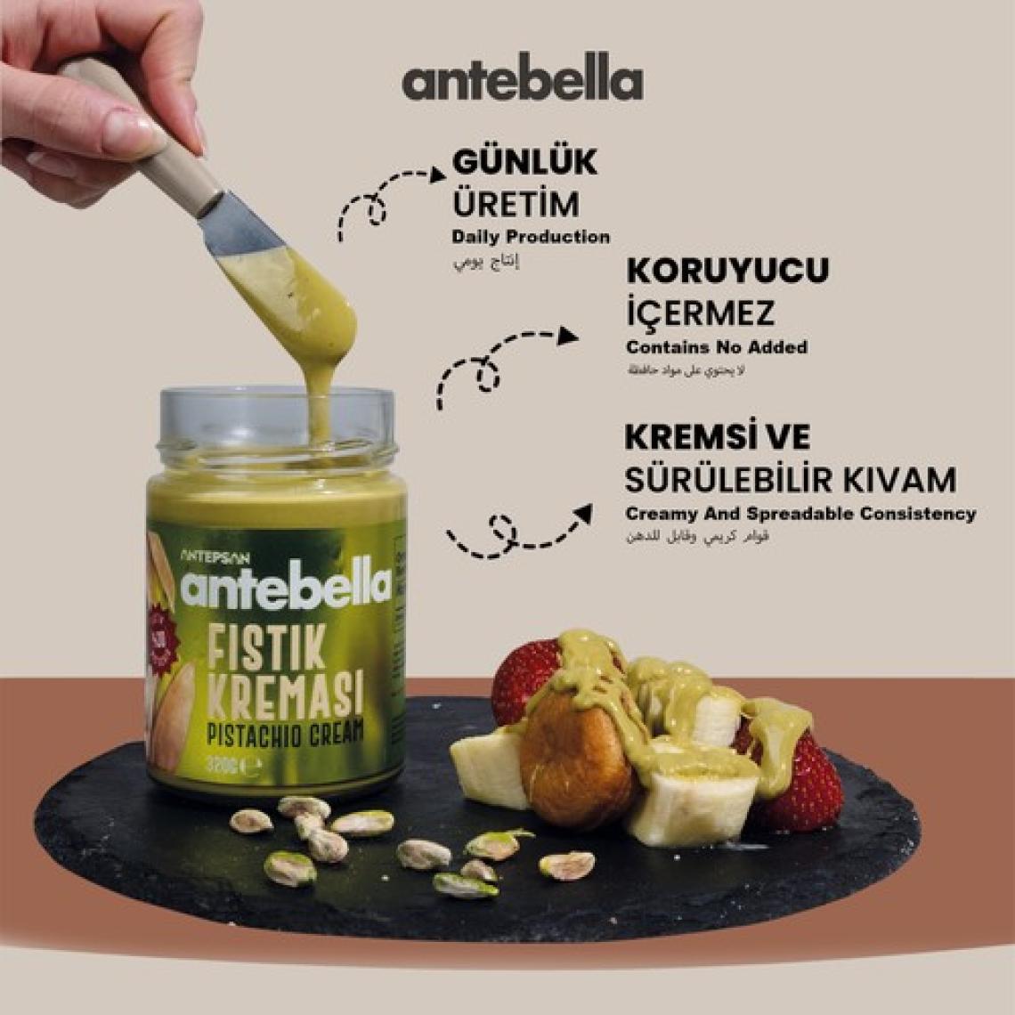 Antebella Antep Fıstık Kreması 320 g - Antep Fıstığı Kreması