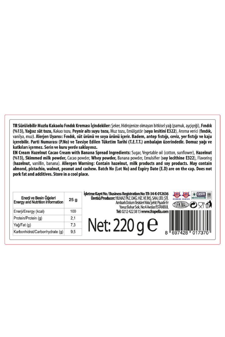 Muzlu Kakaolu Fındık Kreması 220 Gr.