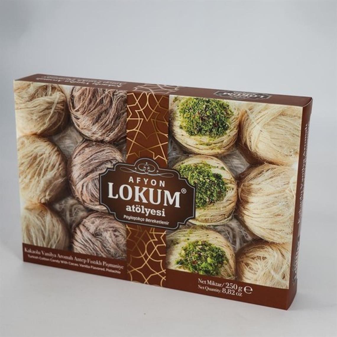 Lokum Atölyesi Kakaolu Vanilya Aromalı Antep Fıstıklı Pişmaniye 250G