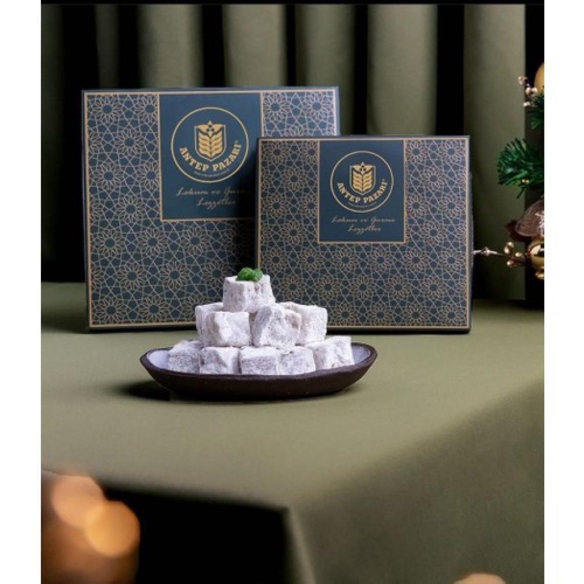 ANTEP PAZARI Lokum-Çifte Kavrulmuş Antep Fıstıklı Duble Lokum-(Hediyelik)-275 GR