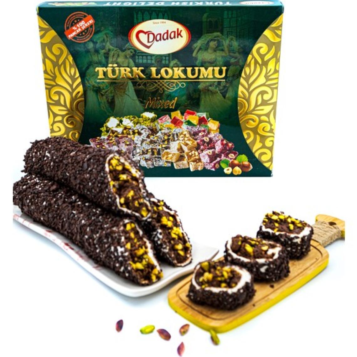 Dadak Bitter Çikolata Kaplamalı Antep Fıstıklı Atom Lokum 200 gr