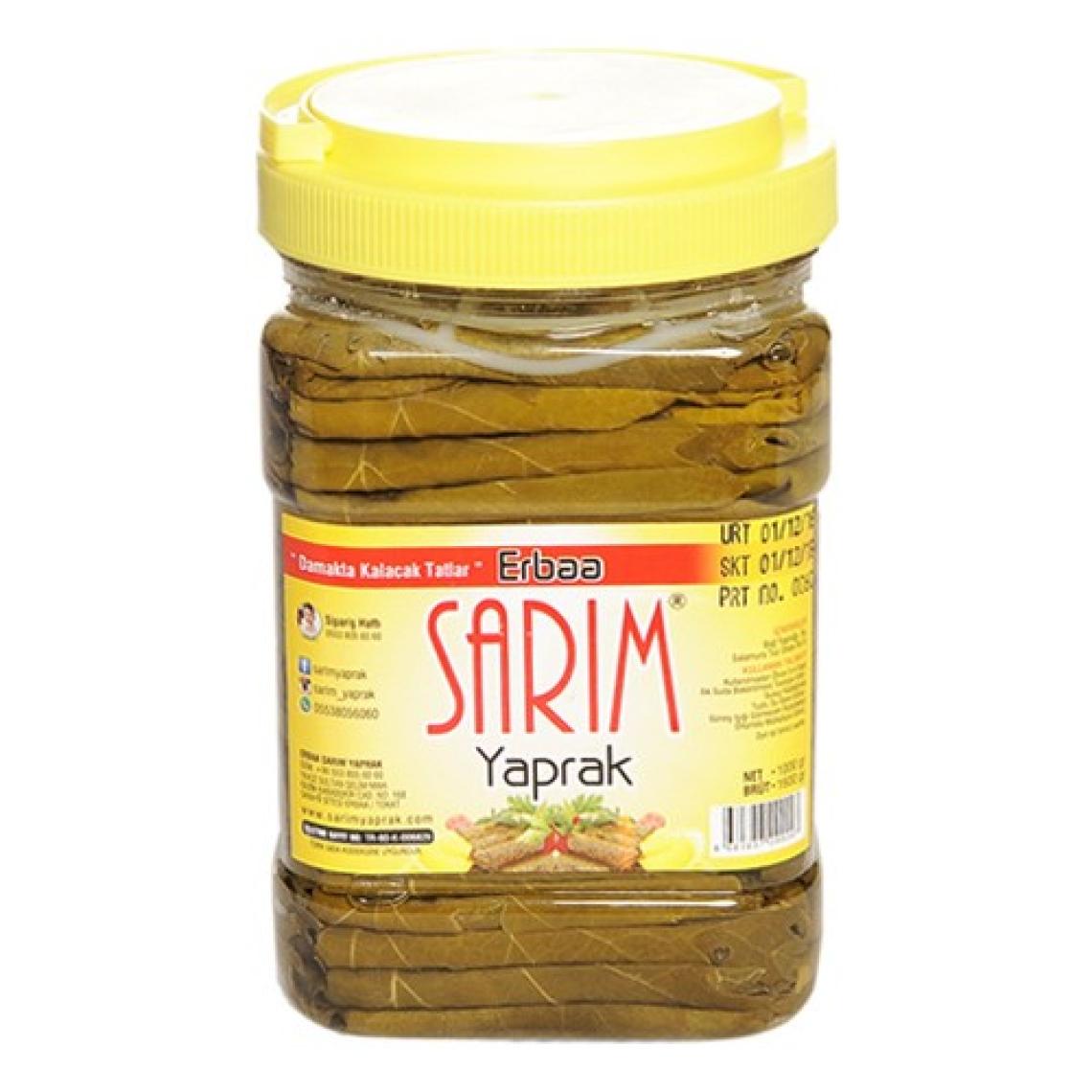 Sarım Tokat Erbaa Salamura Asma Yaprak 1250 gr