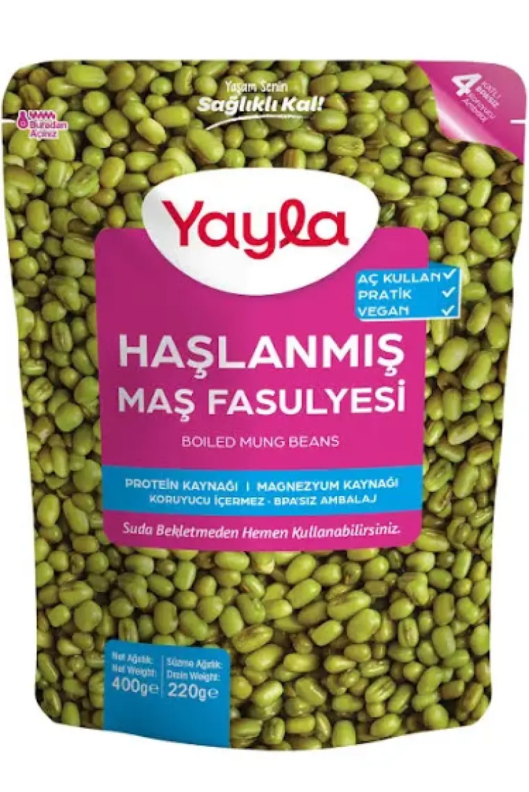 Yayla Haşlanmış Maş Fasulyesi 400 gr