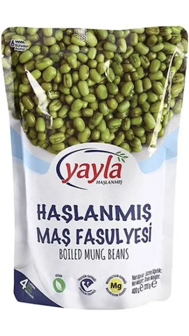 Yayla Haşlanmış Maş Fasulyesi 400 gr