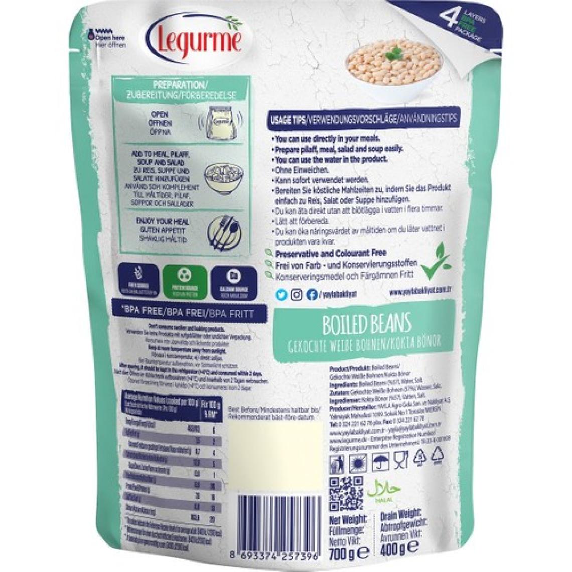 Yayla Legurme Haşlanmış Fasulye 700 gr