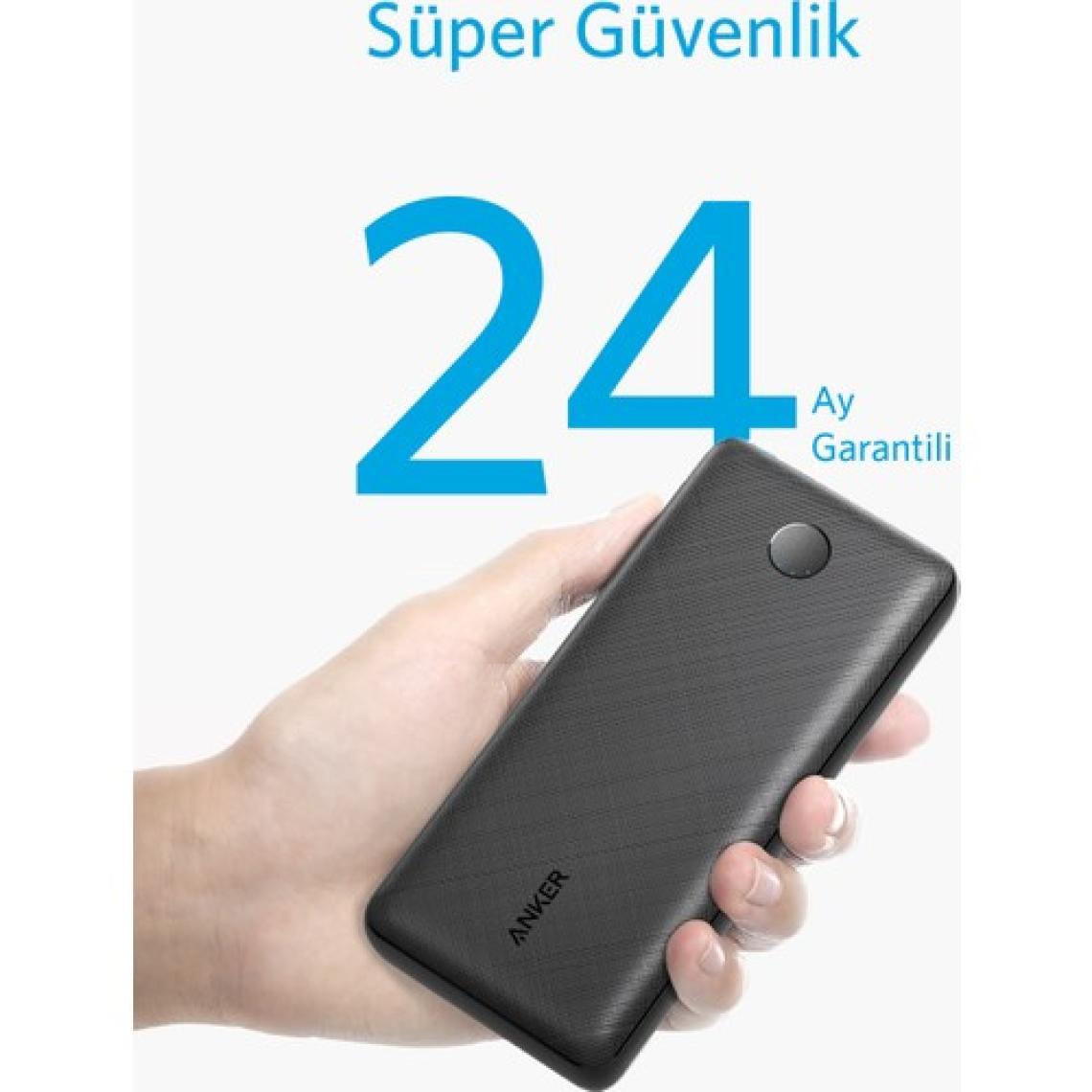 Anker 20000 mAh Powerbank PowerCore Select Taşınabilir Hızlı Şarj Cihazı - PowerIQ 2.0 18W Çift Çıkışlı Powerbank - Siyah - A1363 (Anker Türkiye Garantili)