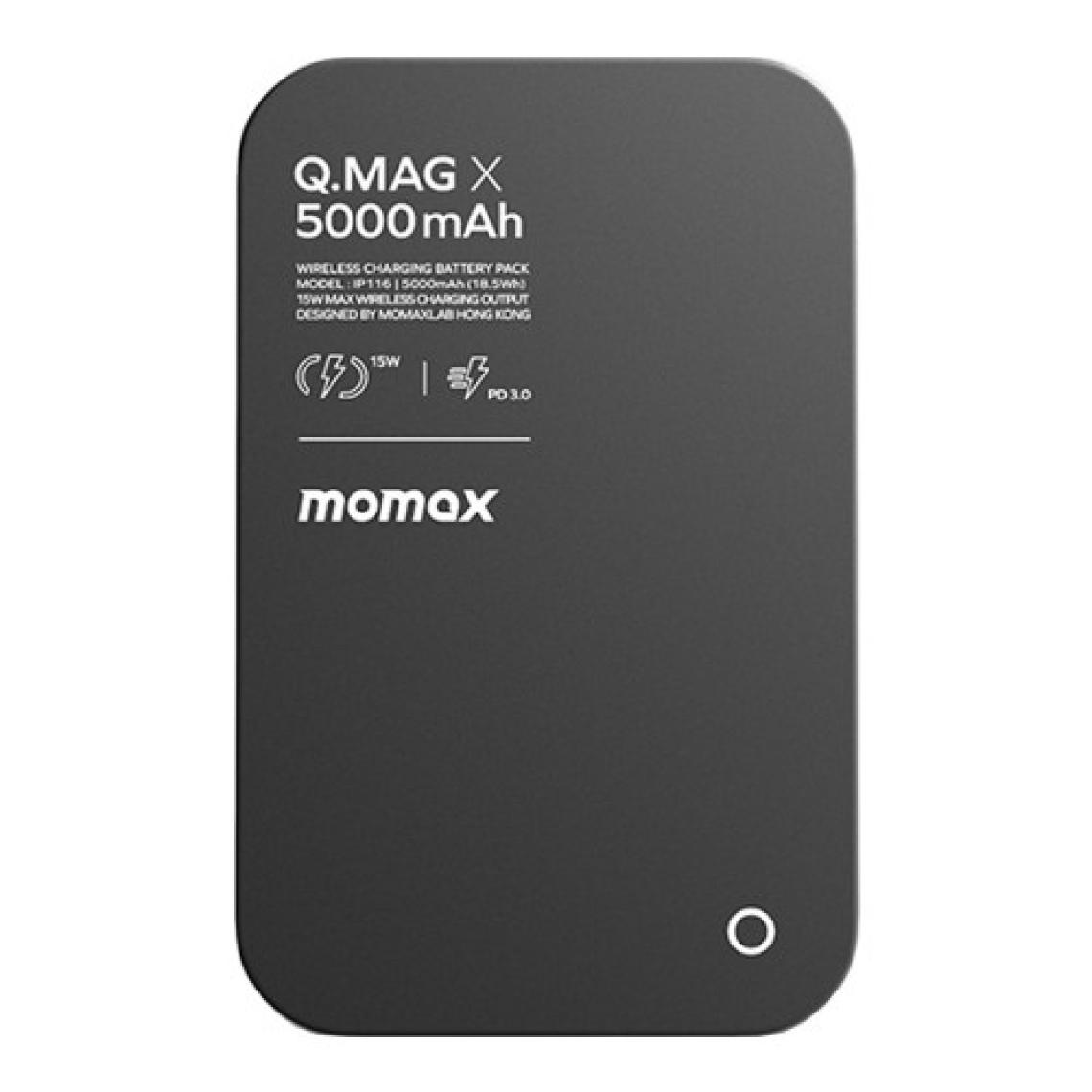 Momax IP116 Q.mag x 5000Mah Magsafe Taşınabilir Powerbank Siyah
