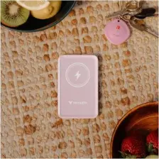 Verbatim Magsafe 10000 Mah Manyetik Kablosuz Powerbank Verbatim 10000MAH Manyetik Kablosuz Şarj - Pembe