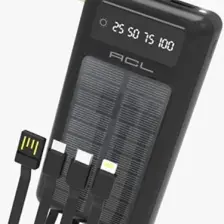 Acl PB-20000 Mah Güneş Enerjisiyle Dolan Tüm Cihazlara Uyumlu Powerbank