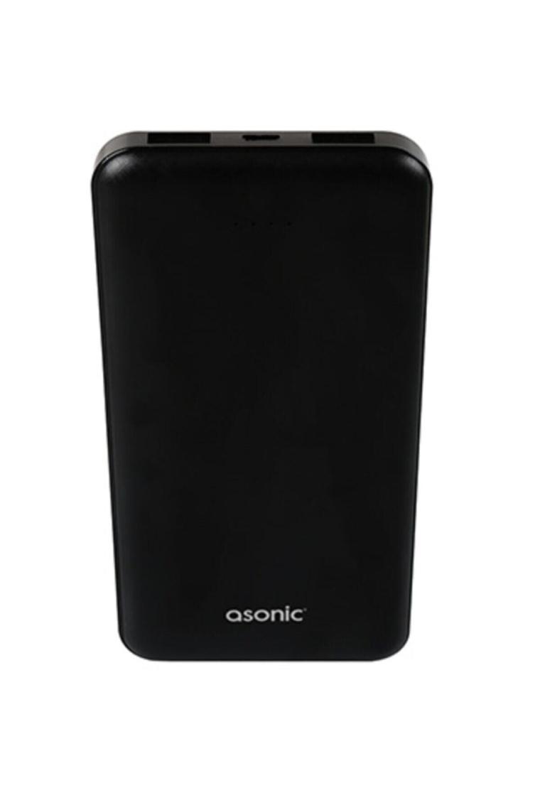 Asonic AS-P10 10000 mAh 2 USB Çıkışlı Powerbank Siyah