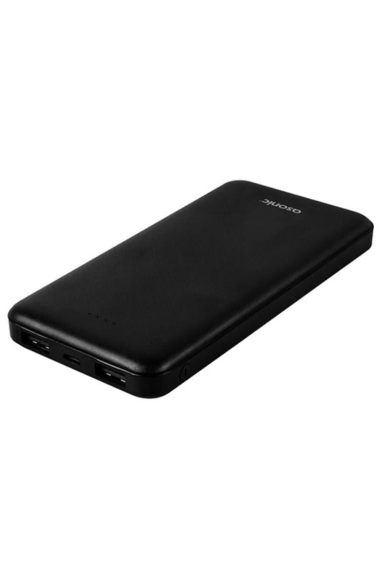 Asonic AS-P10 10000 mAh 2 USB Çıkışlı Powerbank Siyah