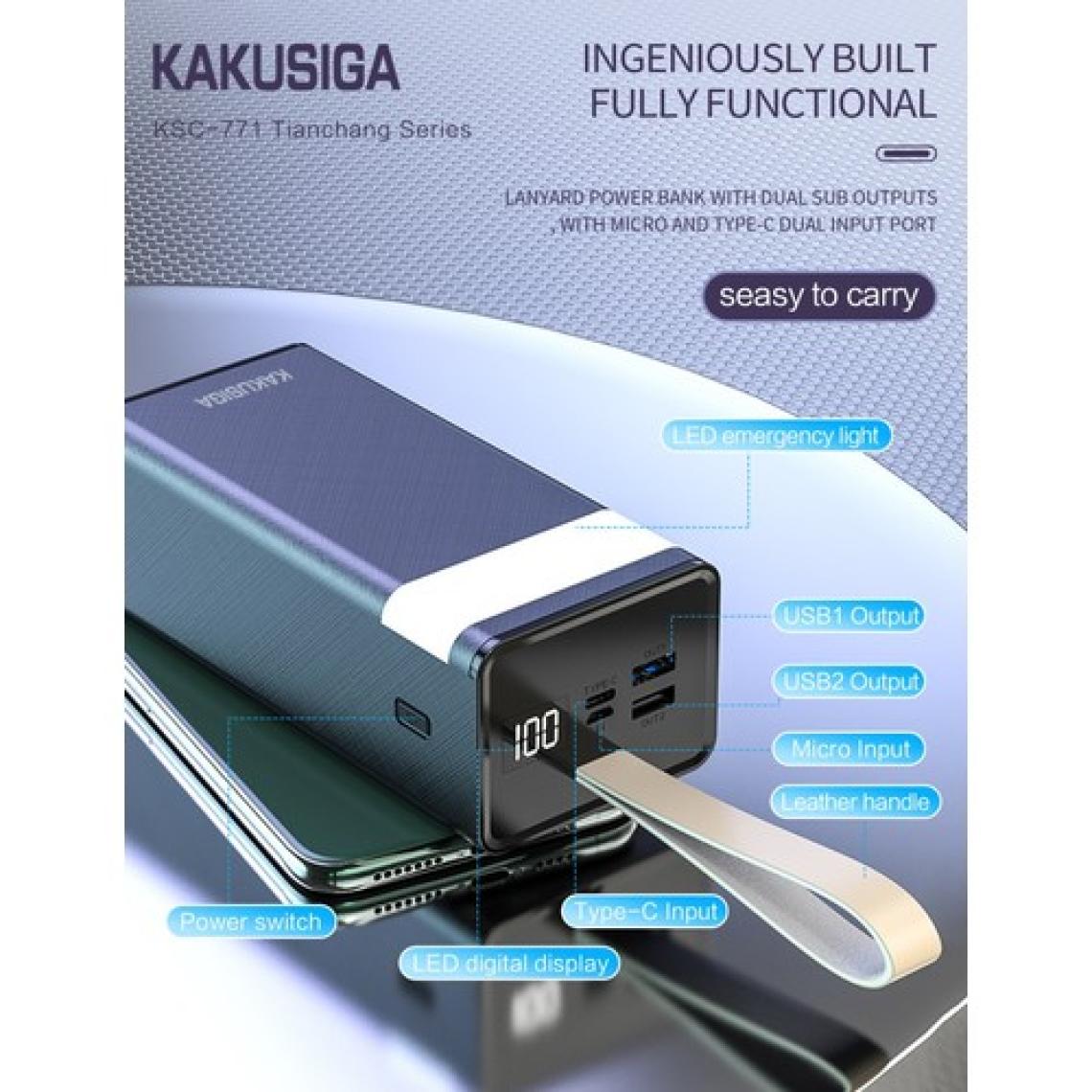 Akfa 40000 Mah 3 Portlu Powerbank  Taşınabilir Şarj Cihazı