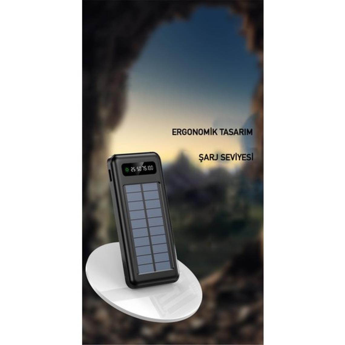 ACL PW-59 Solar Beyaz 10000 mAh Powerbank