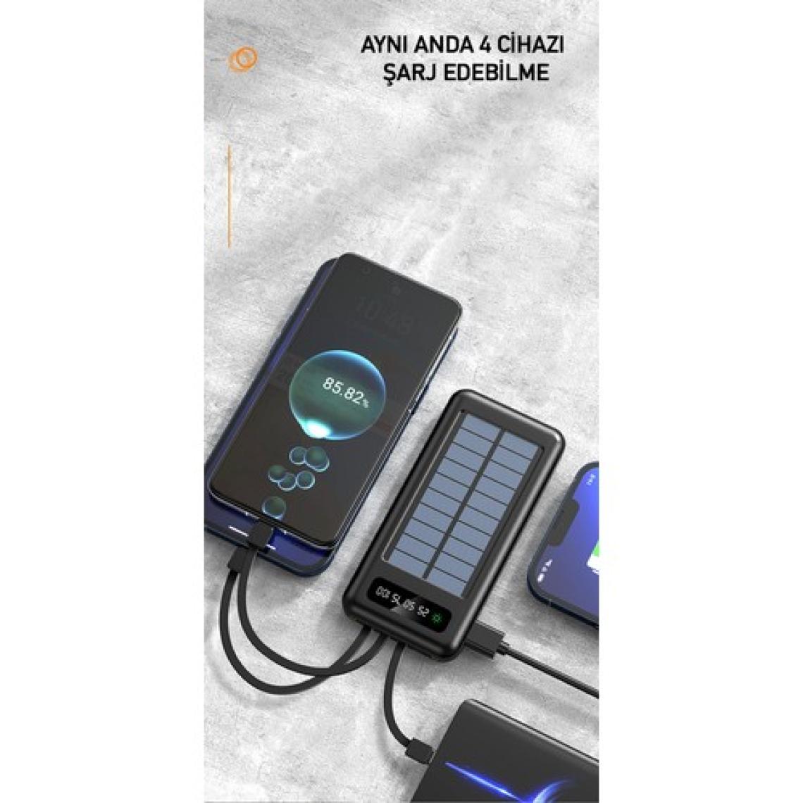 ACL PW-59 Solar Beyaz 10000 mAh Powerbank