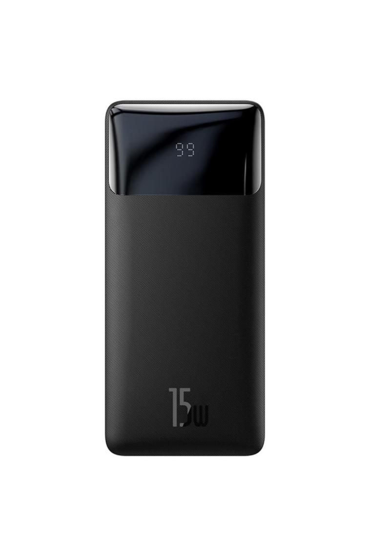 Baseus Bipow 10000 mAh 15 W Hızlı Şarj LED Göstergeli Powerbank Siyah