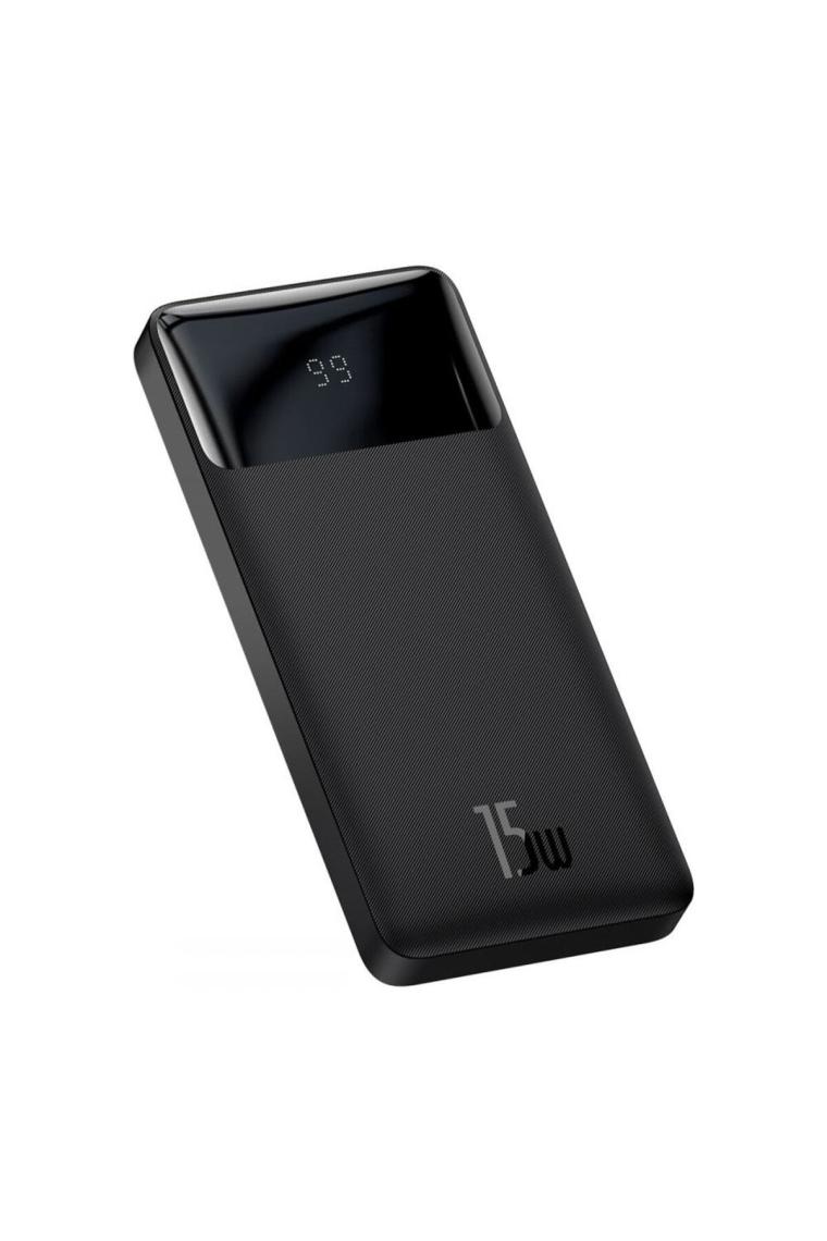 Baseus Bipow 10000 mAh 15 W Hızlı Şarj LED Göstergeli Powerbank Siyah
