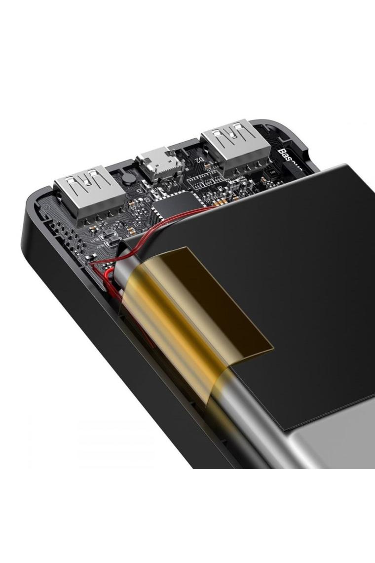 Baseus Bipow 10000 mAh 15 W Hızlı Şarj LED Göstergeli Powerbank Siyah